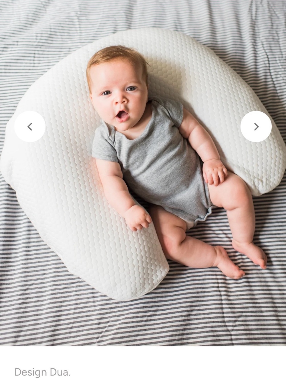 Design Dua Organic Canvas Nursing & Infant Support Pillow w/ Cotton Ivory Cover - Picture 6 of 6